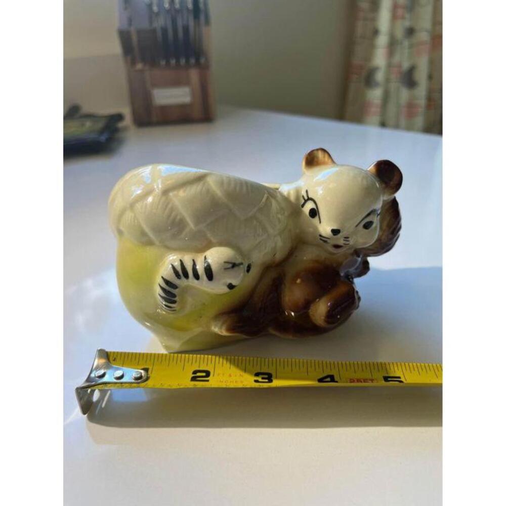 Vintage squirrel Planter retro mid century 1950s pottery kitsch